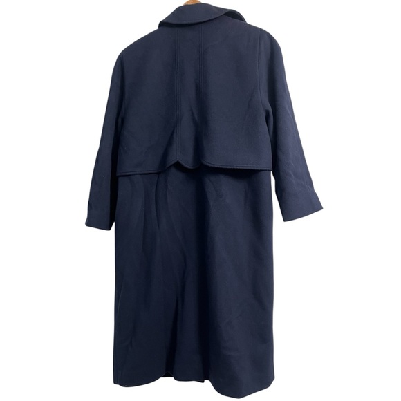 Vintage Fennelli Navy Wool Capelet Coat Women’s size 13/14 - Picture 12 of 15